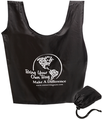 Bring Your Own Bag Folding Tote (open and folded view)